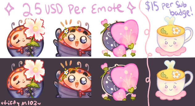 Sample emotes/Sub badges